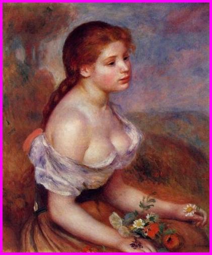 Young Girl with Daisies